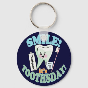 Rolig tandläkaretandhygienist nyckelring