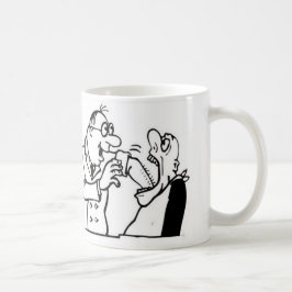 Rolig tandläkaretecknadmugg kaffemugg