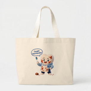 Rolig tandläkarhumor choklad canvas shoppingväska  jumbo tygkasse
