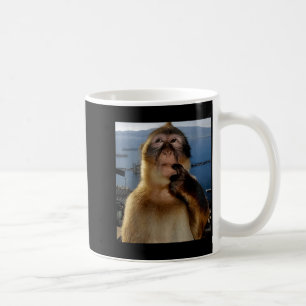 Rolig Tänkande Apa Meme Nyfiken Ape Brainrot Gi Kaffemugg