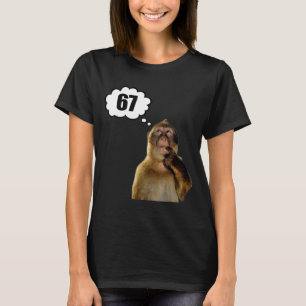 Rolig Tänkande Apa Meme Sex Sju 6 7 Meme T Shirt