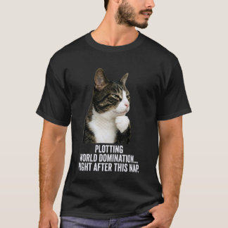 Rolig Tänkande Katt - Planerar Världsherravälde Ef T Shirt