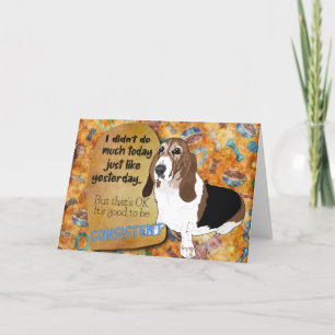 Rolig tanke från din Basset Hound födelsedag Kort