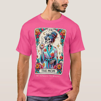 Rolig Tarot Mamman Inget Cafecito Ingen Magi Skele T Shirt