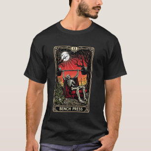 Rolig Tarotkort Bänkpress Gymm Occult Träningspass T Shirt