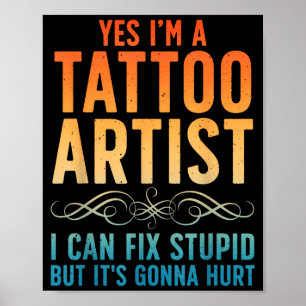 Rolig tatueringskonst för män och kvinnor tatuerar poster