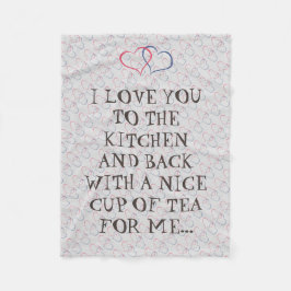 Rolig Teakärlek dig till kökmankvinnan Fleecefilt