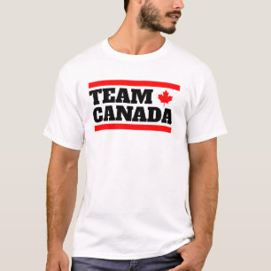 Rolig Team Canada-trupp Lönnlöv kanadensisk flagga T Shirt