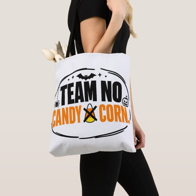 Rolig Team Ingen Majs Halloween  Tygkasse (Närbild)