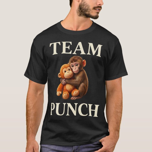 Rolig Team Punch Söt Apa Sarksatisk Meme T Shirt (Framsida)