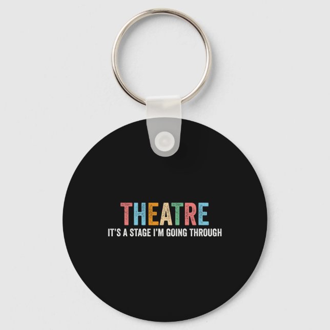 Rolig teater dramalärare scenpjäs Broadway Teater Nyckelring (Framsida)