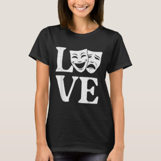 Rolig teaterkonst för män kvinnor teater skådespel t shirt