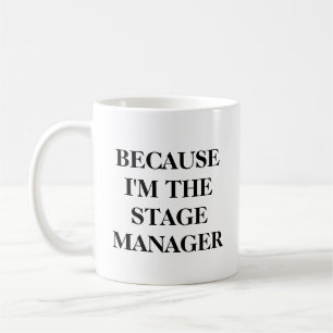Rolig teaterledar-citat minimalist svart kaffemugg