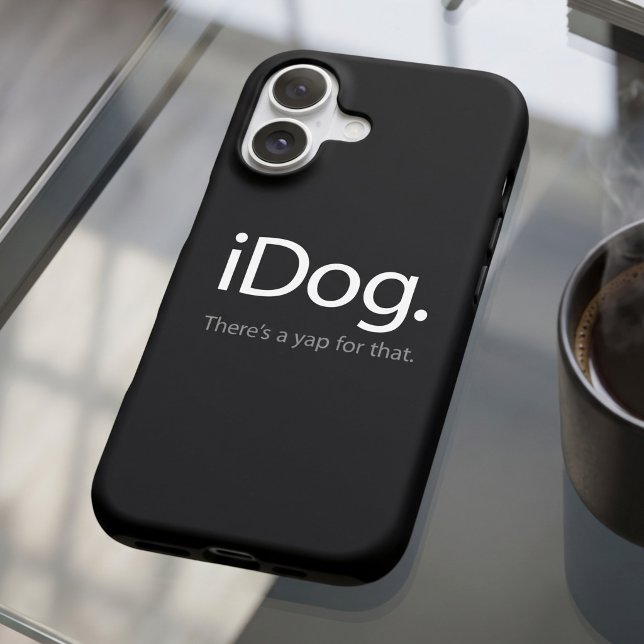 Rolig Tech Geek Hund Citat - iDog skämtar (Skapare uppladdad)