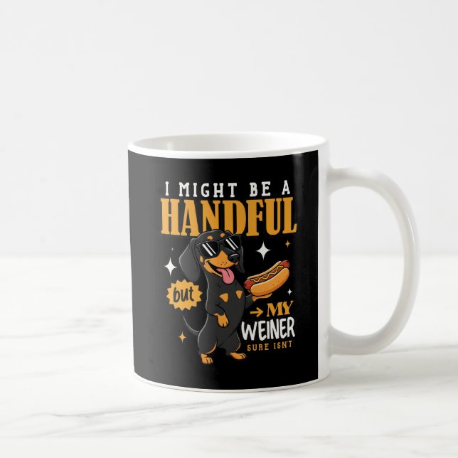 Rolig Teckel Wiener Hund Krävande Skämt Mugg (Höger)