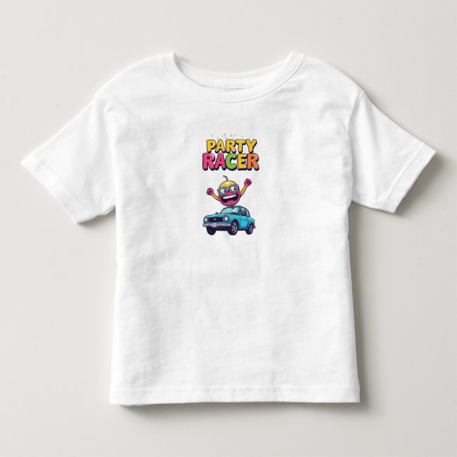 🎈 Rolig tecknad åktur för lekstund 🚗 T Shirt (Framsida)