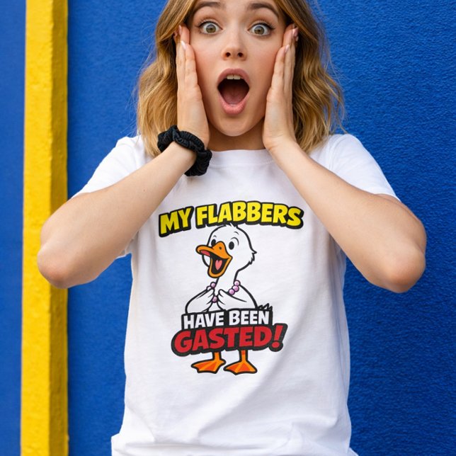 Rolig Tecknad Anka 'Min Käke Har Blåst Ut' T Shirt (Skapare uppladdad)