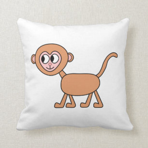 Rolig tecknad av en Monkey. Kudde