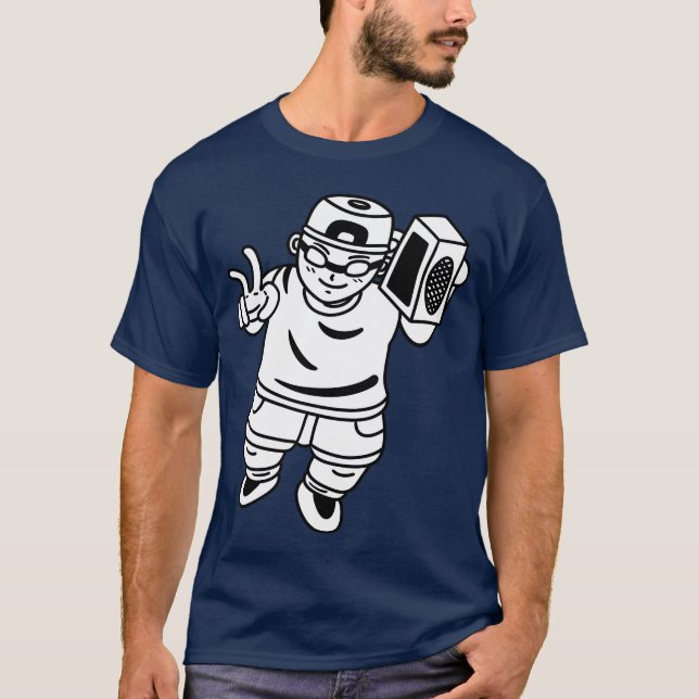 Rolig tecknad barnrapper rolig t shirt (Framsida)