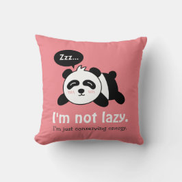 Rolig tecknad bild av söt sovande panda kudde