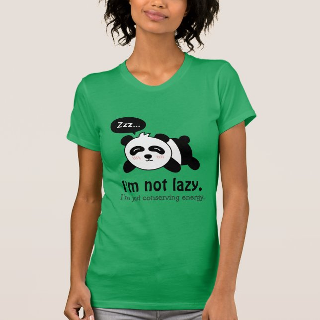 Rolig tecknad bild av söt sovande panda tröja (Framsida)
