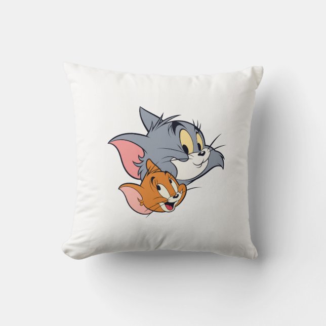 Rolig Tecknad Duo T-Shirt Kudde (Framsida)