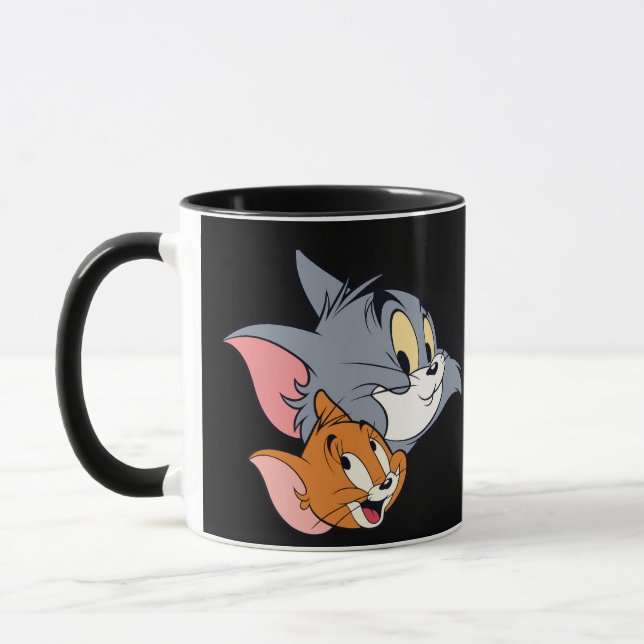 Rolig Tecknad Duo T-Shirt Mugg (Vänster)