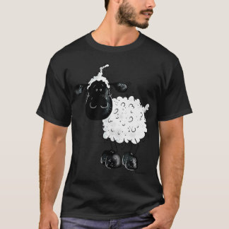 Rolig Tecknad Får Söt Ullig Gårdsdjur T Shirt