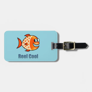 Rolig Tecknad Fisk Ocean Puns Bagagebricka