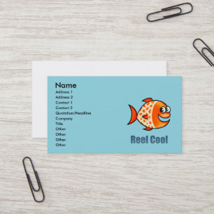 Rolig Tecknad Fisk Ocean Puns Visitkort