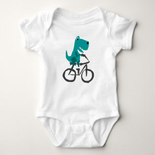 Rolig tecknad för cykel för T-rex Dinosaurridning T Shirt