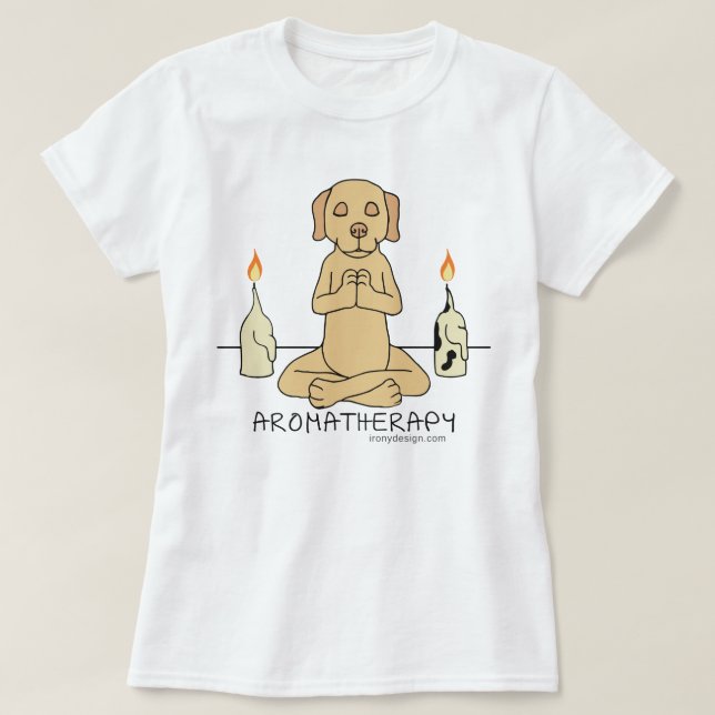 Rolig tecknad för hundAromatherapymeditation T Shirt (Design framsida)