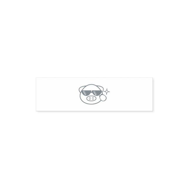 Rolig tecknad gris självfärgande stämpel (Design)