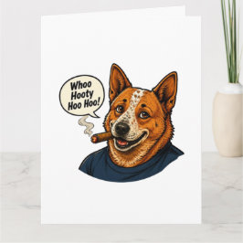 Rolig Tecknad Hundkonst Kort