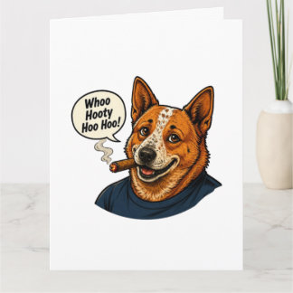 Rolig Tecknad Hundkonst Kort