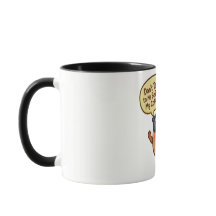 Rolig Tecknad Kaffeboj "Prata Inte Med Mig" Mugg