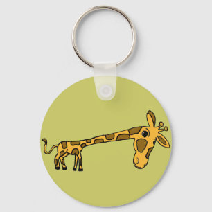 Rolig tecknad Keychain för giraff AC Nyckelring