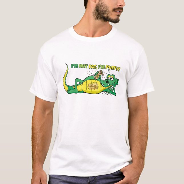 Rolig Tecknad Krokodil T Shirt (Framsida)