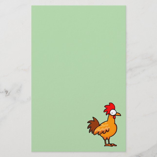 Rolig Tecknad Kycklingillustration Brevpapper (Framsida)