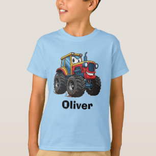 Rolig Tecknad lerig monster-traktor T Shirt