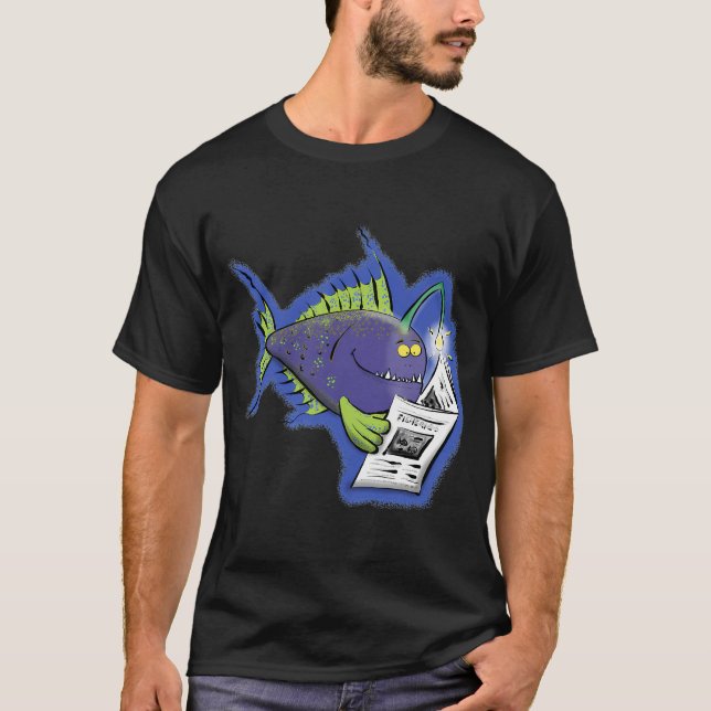 Rolig tecknad marulk t shirt (Framsida)