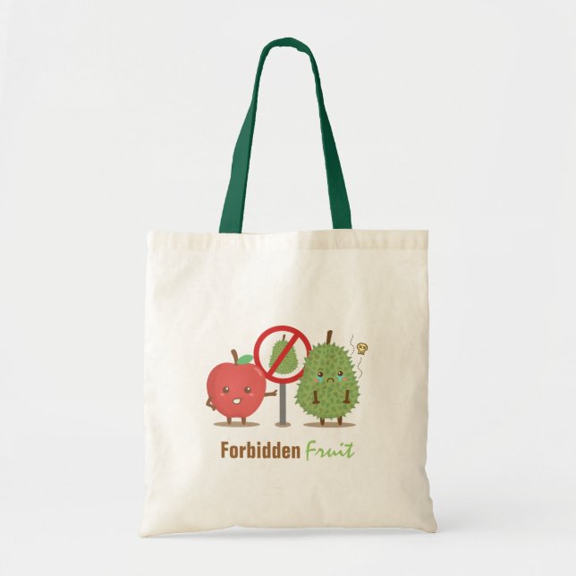 Rolig tecknad serie, Förbjuden frukt, Äpple och Du Tygkasse (Framsidan)