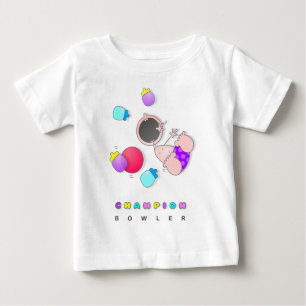 Rolig tecknad som bowlar rolig bowling tee shirt