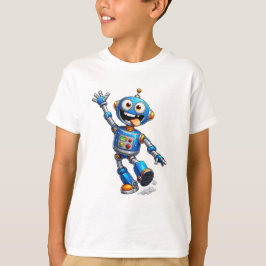 Rolig Tecknad Tech Karaktärsdesign T Shirt