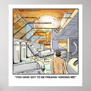 Rolig tecknadaffisch Cryonics Poster