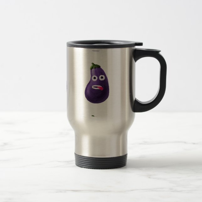 Rolig tecknadaubergine resemugg (Höger)