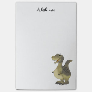 rolig tecknaddinosaur post-it block