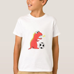 Rolig tecknadDinosaur som leker fotbollungar Tröja
