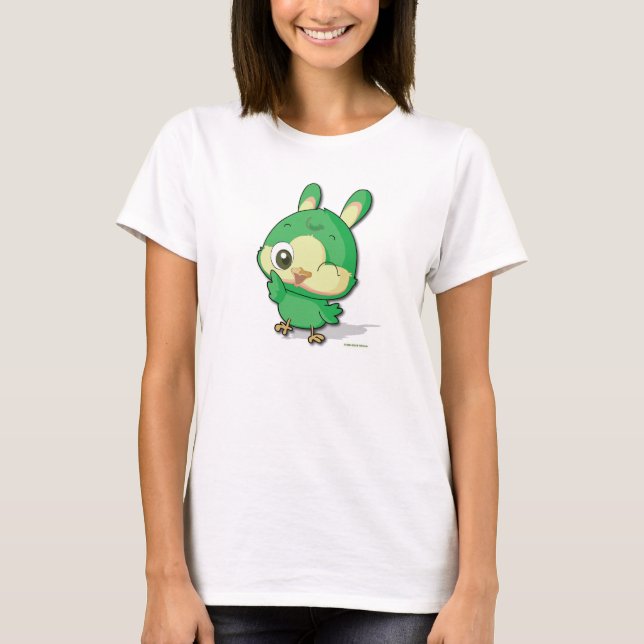 Rolig tecknade figurerT-tröja för gullig grön T-shirt (Framsida)