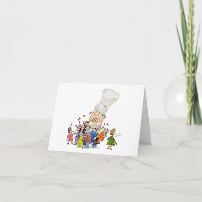 Rolig tecknadfranskkock kort (Framsida)